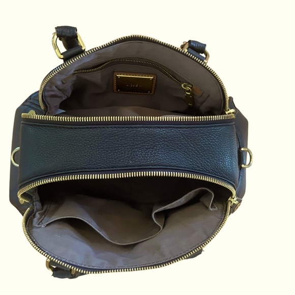 J. Crew Leather Black medium biennial satchel. Handbag w alt shoulder strap - Picture 5 of 13